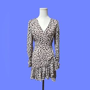 Elegant Leopard Print Wrap Dress